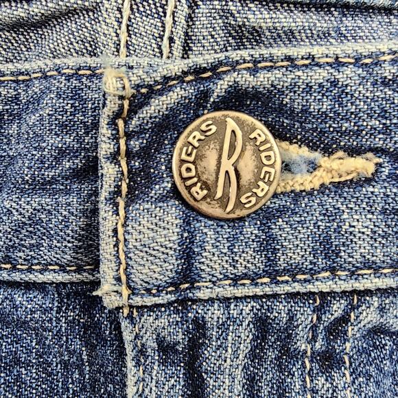 Vintage Riders Jeans Womens 16 Blue High Rise Crop Capri Stretch Pedal Pusher - Picture 2 of 10